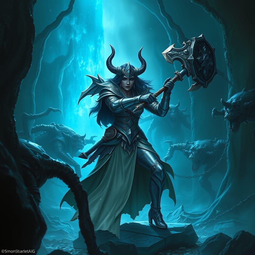 Ethereal Paladin Battles Undead in the Haunting Nightwell