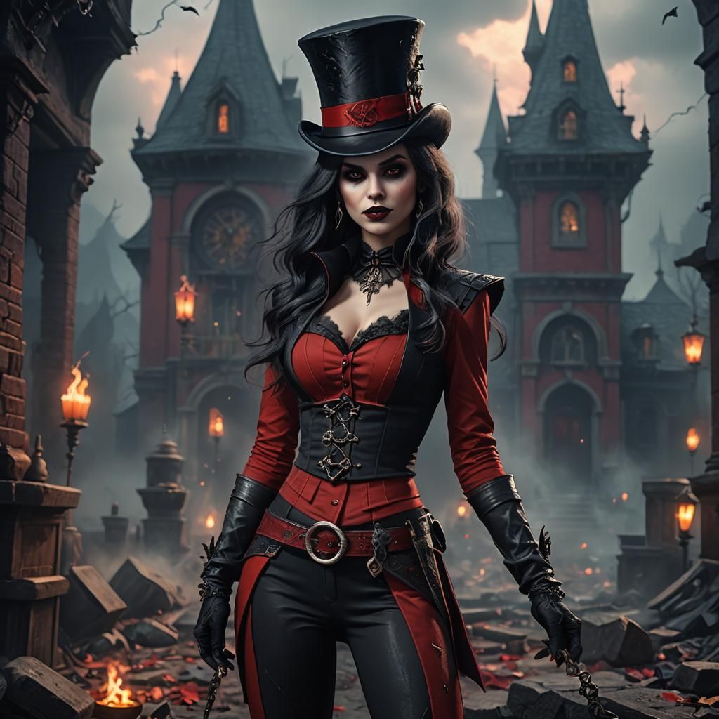 Vampire Ringleader in Detailed Matte Painting Style