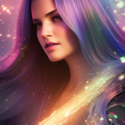 Glamorous Witch Cleans House with Magic Broom