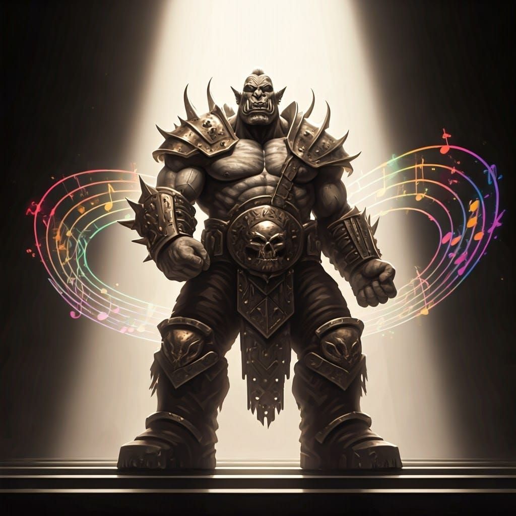 Regal Ork Rockstar Shines Under Spotlight