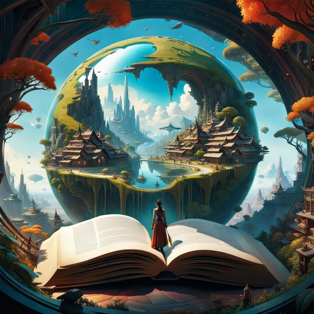 Fantasy World Emerges from Book Pages