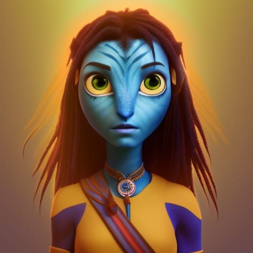 Avatar in Pixar Disney 3D Digital Art Style
