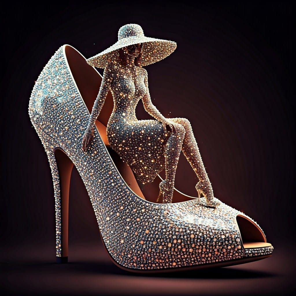 Sparkly Shoe and Shimmering Goddess.