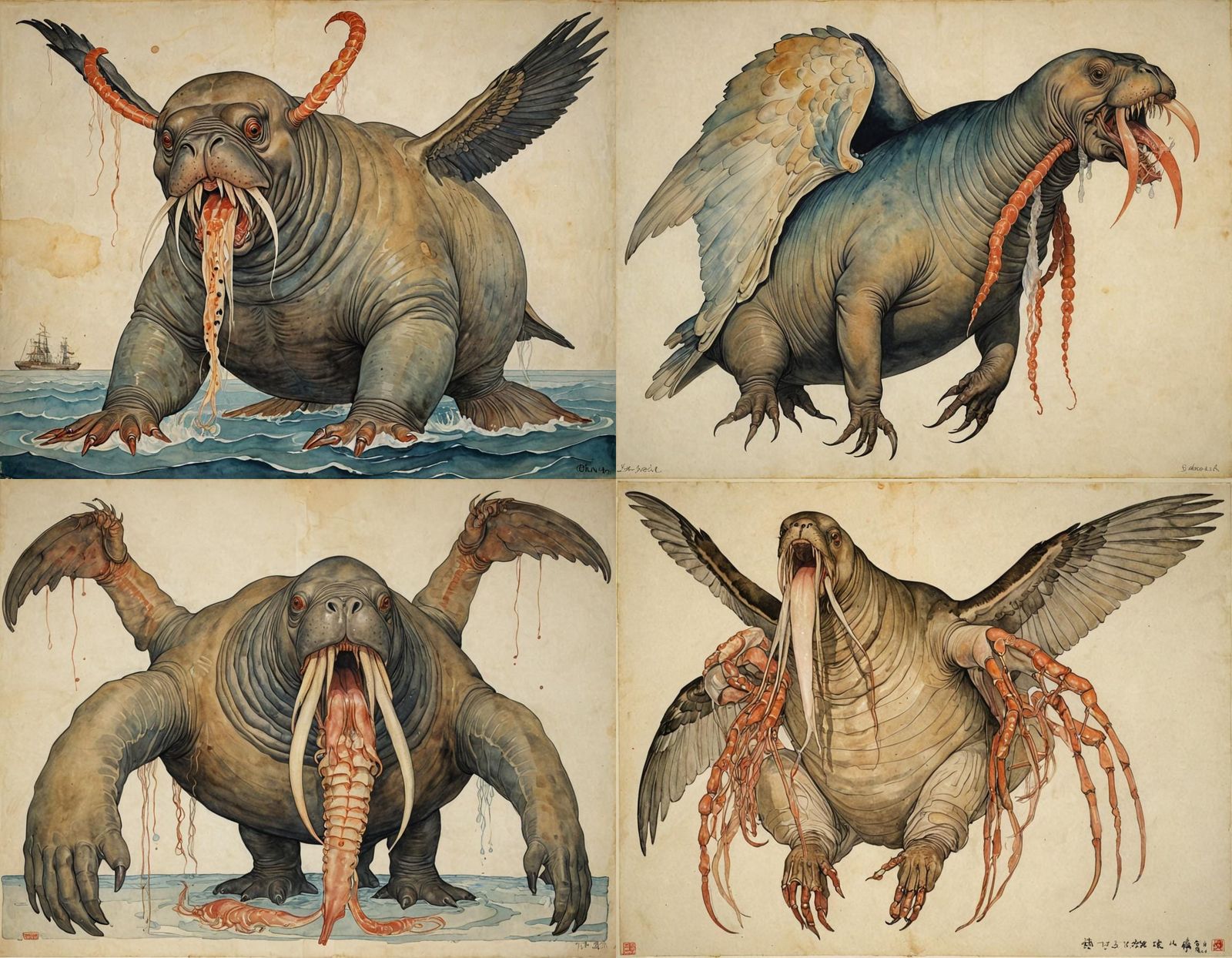 Horrific Mutant Creature Inspired by Expressionism