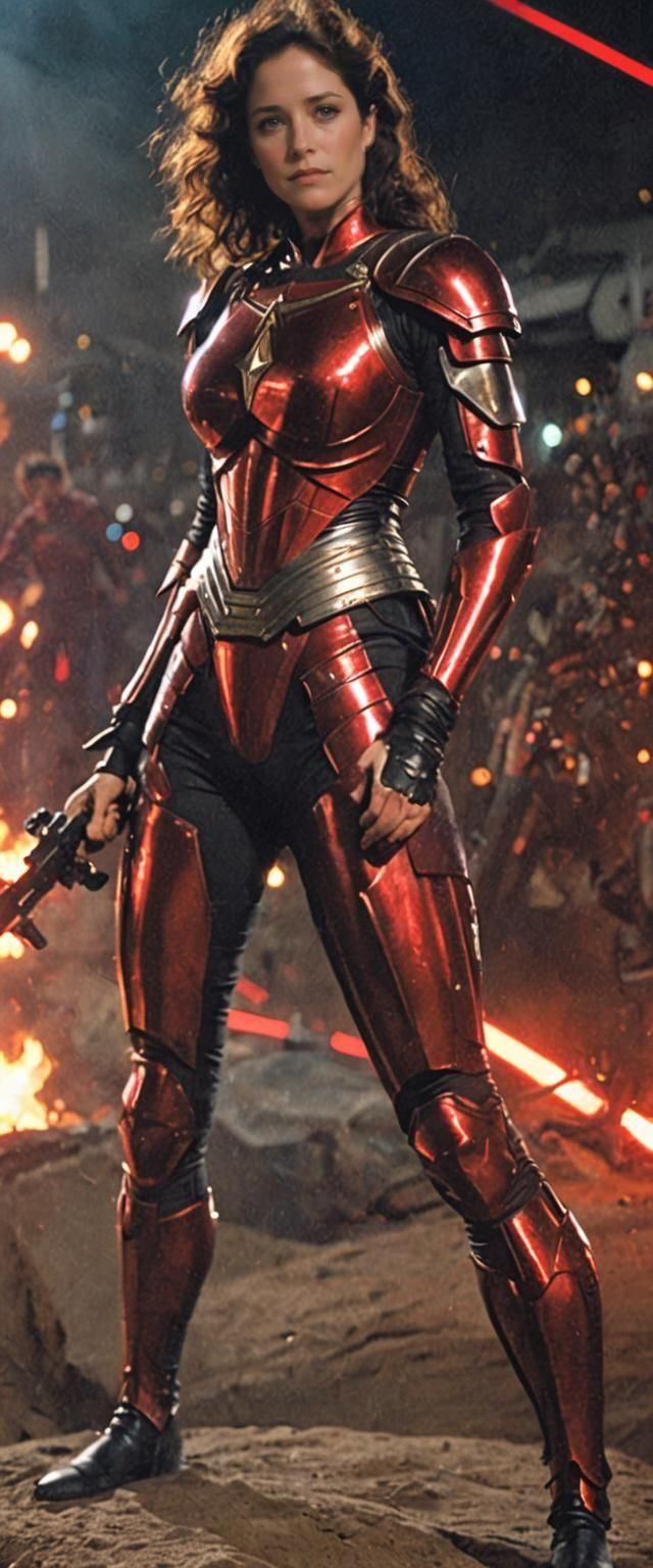Debra Winger in Red Darkstar Armor, Professional Photography