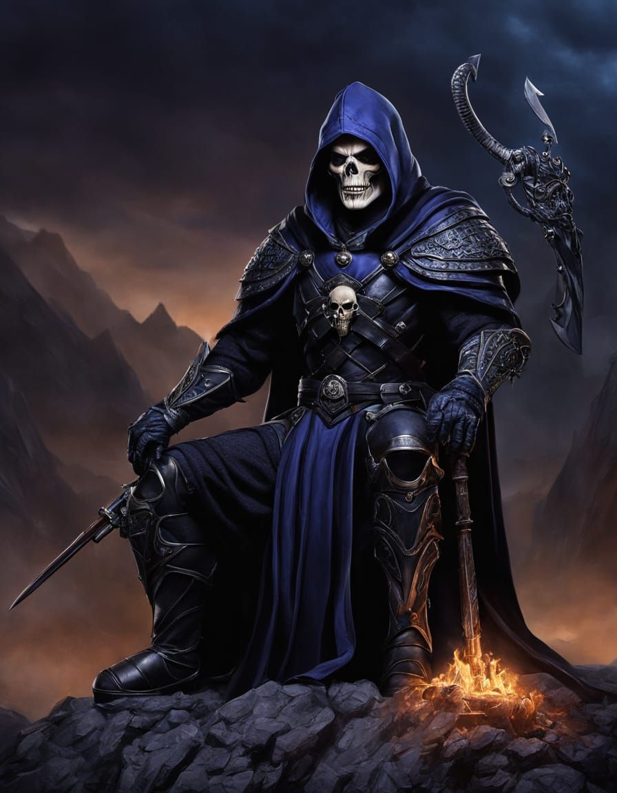 Hyperrealistic Skeletor on the Havoc Throne