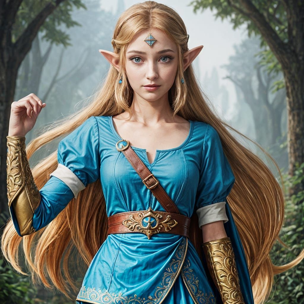 Ethereal Princess Zelda in Regal Splendor