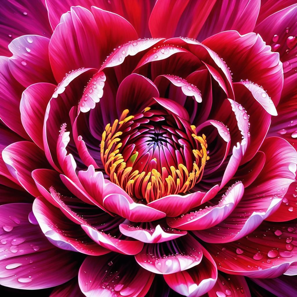 Blooming Flower with Vibrant Petals in Exquisite Detail