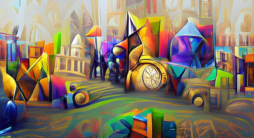 Maximalist Art: Film, Acrylic, and Digital Illustration