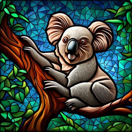 Blown glass Koala