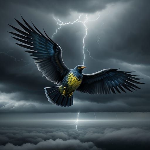 Bird in Stormy Sky Concept Art