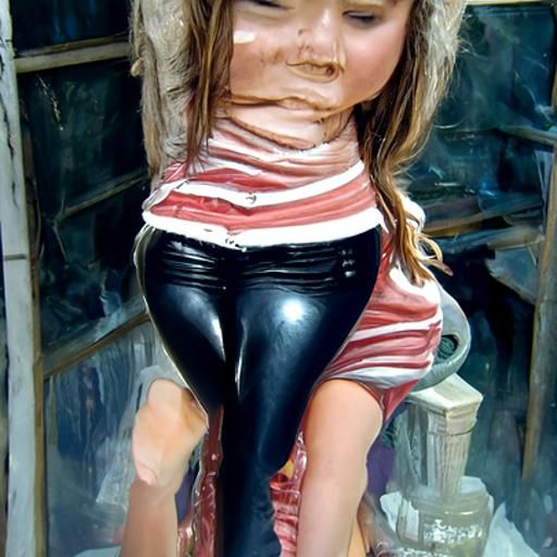 Slender Woman Portrait in Oil Paint