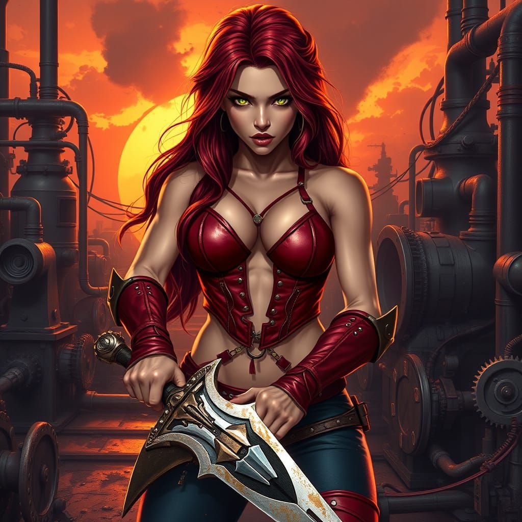 Steampunk Warrior, Ready for Battle