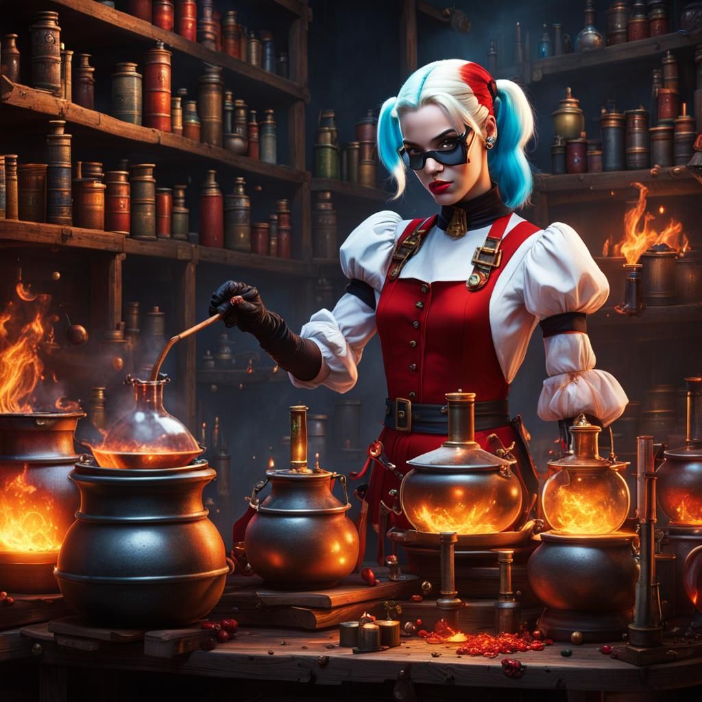 Harley Quinn's Medieval Alchemist Laboratory