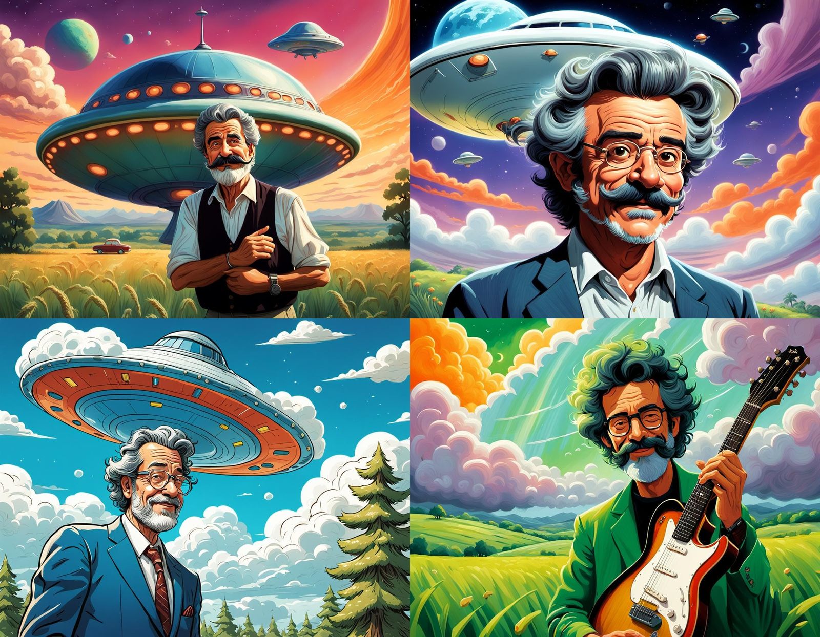 Raul Seixas and ET Cartoon Caricature