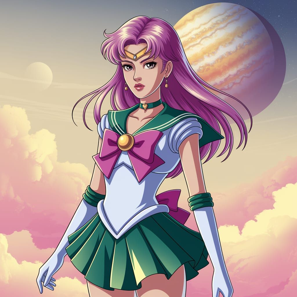 Sailor Jupiter Portrait in Dreamy Illustration Style