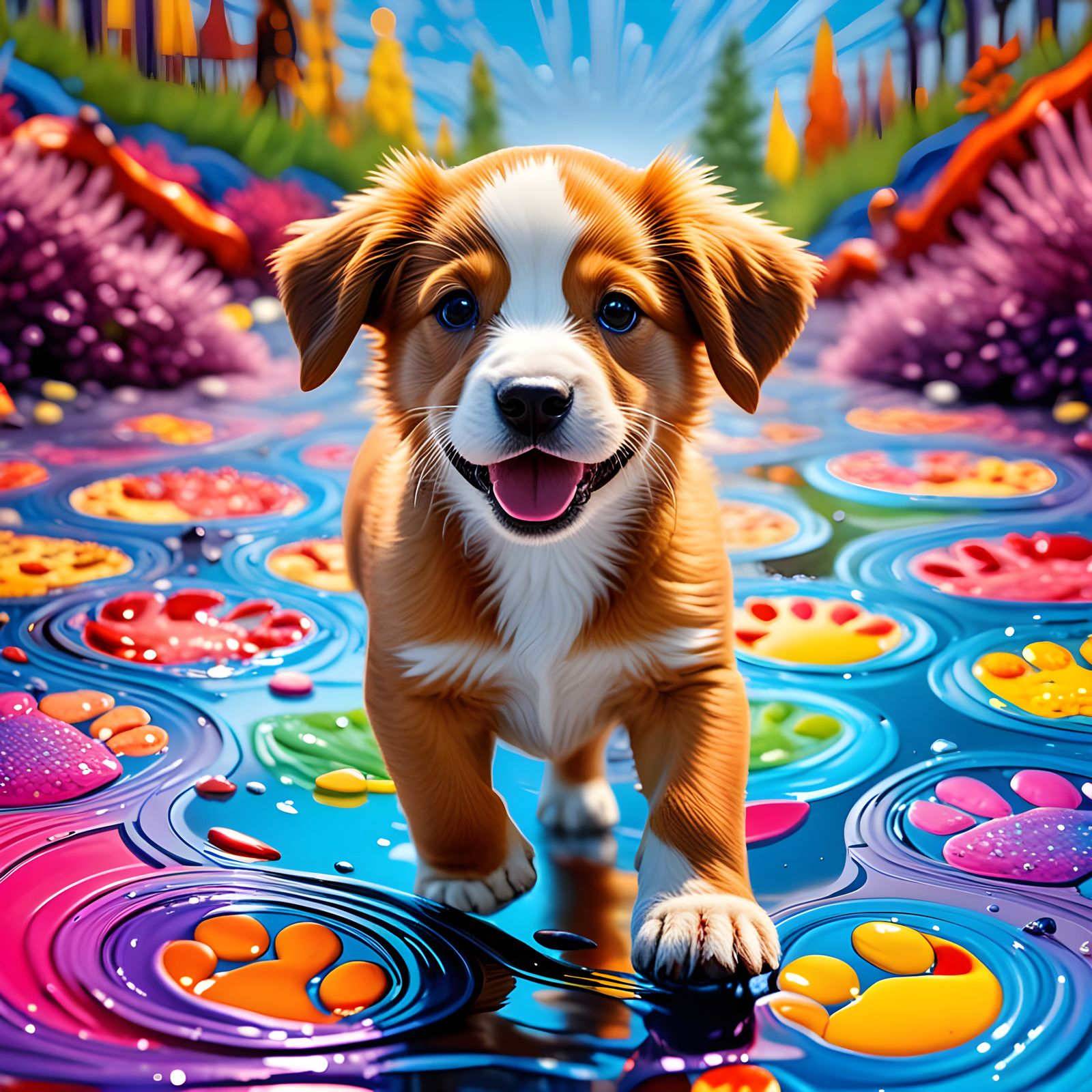 I Filled in the Blanks With: 1) puppy 2) painted paw prints