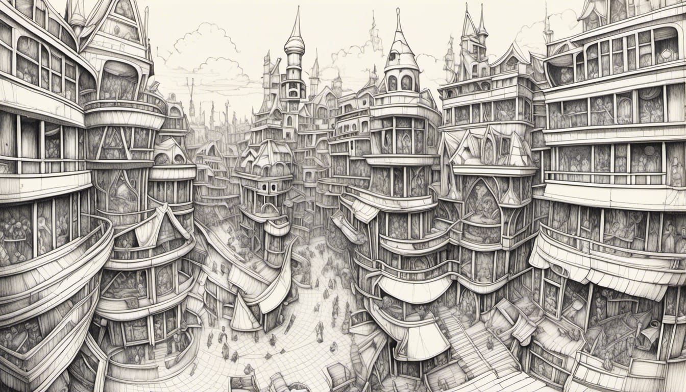 Hyperrealistic Pencil Sketch of Los Santos, GTA5