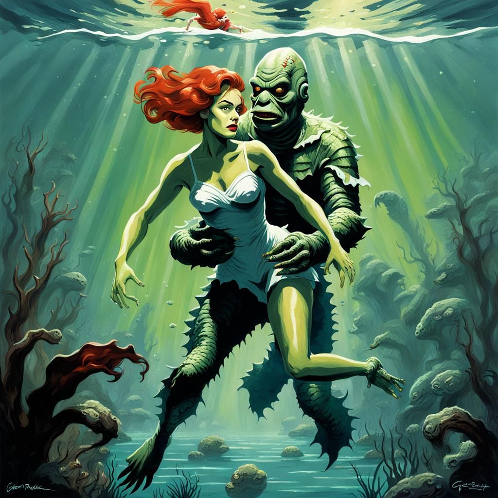 Creature from the Black Lagoon Underwater Scene