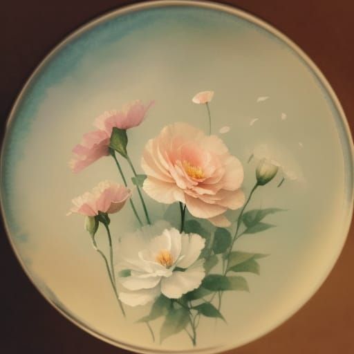 Whimsical Watercolor Bloom in Soft Focus