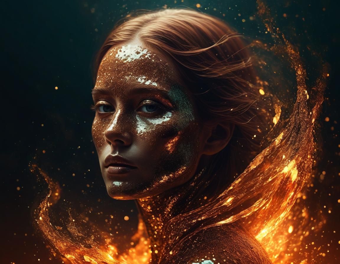 Ethereal Woman of the Sea: Abstract Art