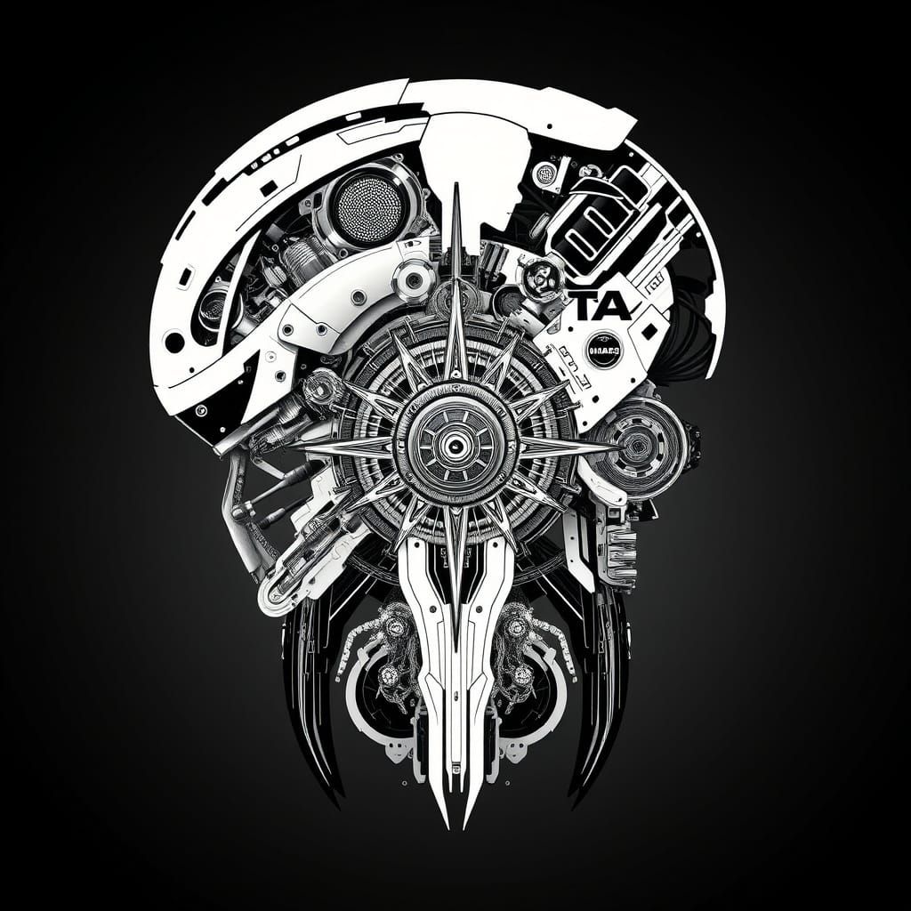 Futuristic Machine in Cyberpunk Style