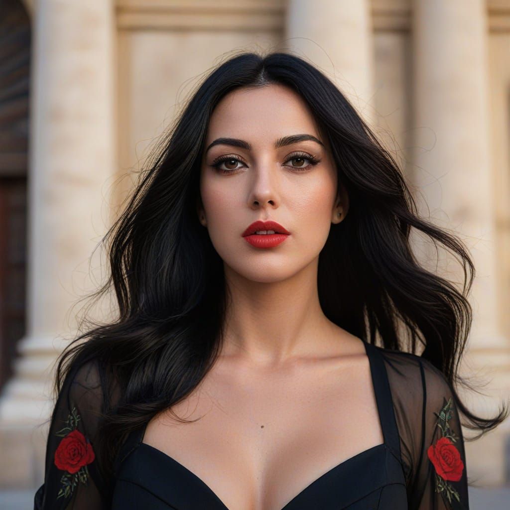 Sicilian Woman Portrait in Golden Hour