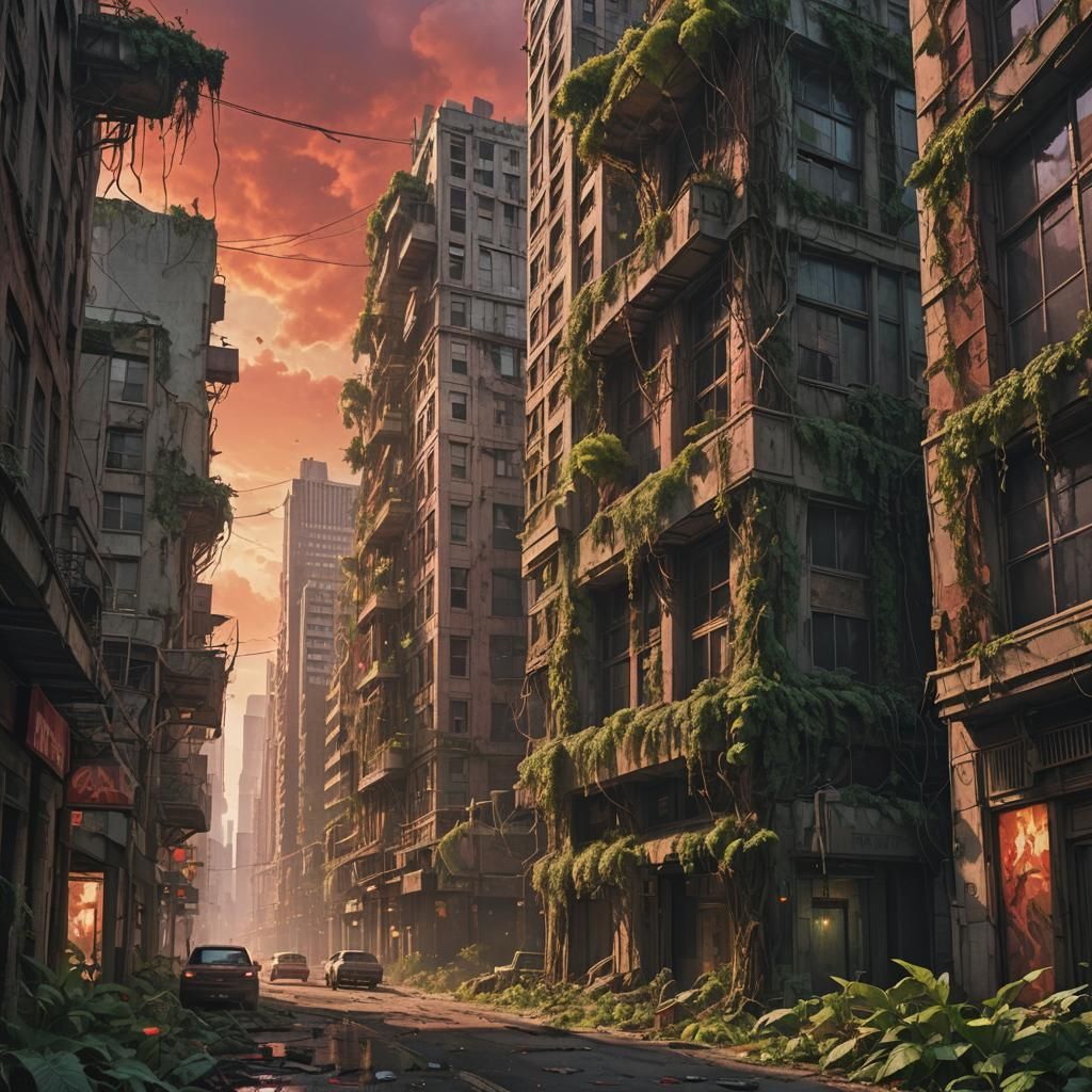 Nature Reclaims a Post-Apocalyptic Cityscape