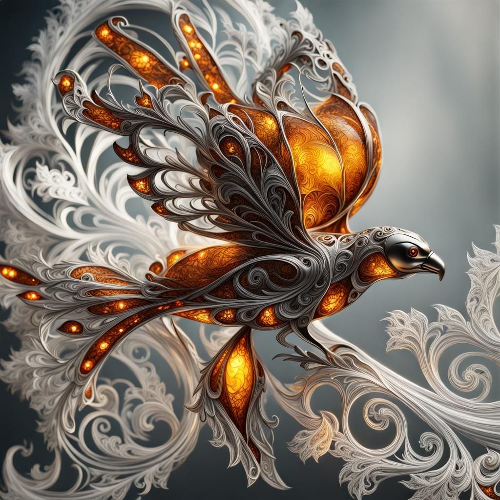 Smoky Spirit Animal in Art Nouveau Style