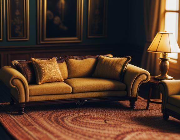 Micro People Climb Giant Couch: Photorealistic Digital Art