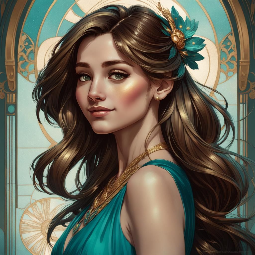 Yong girl in a ballgown