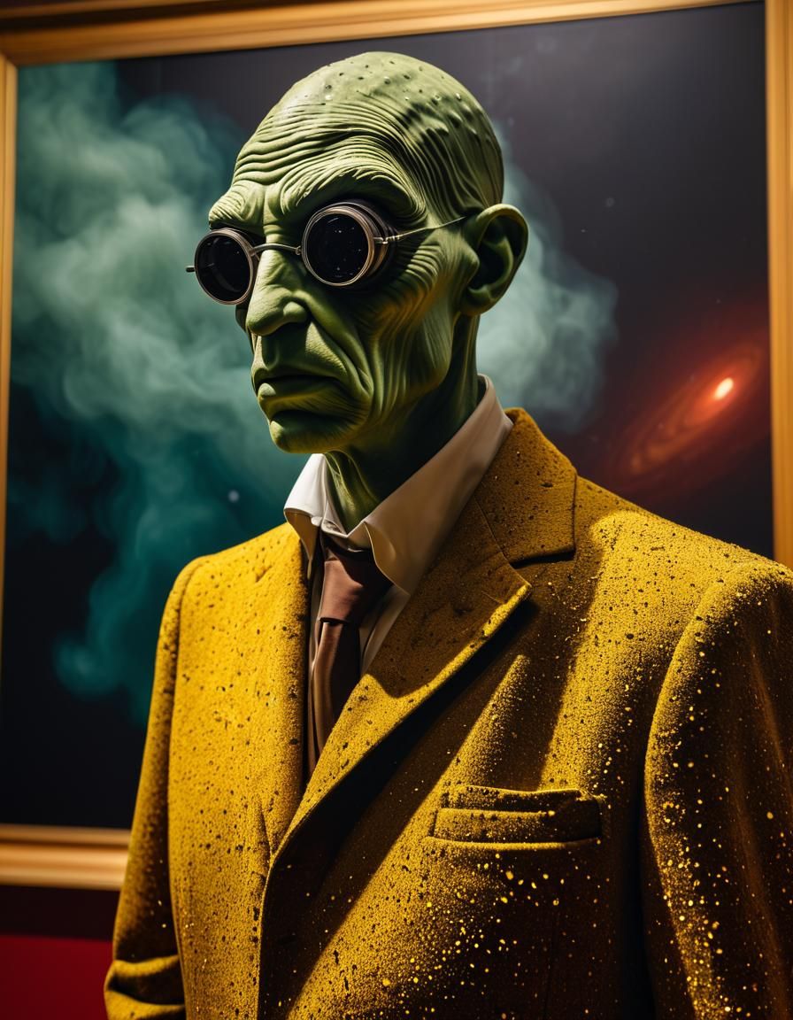 Extravagant Alien in Art Museum: Photorealistic Magical Real...