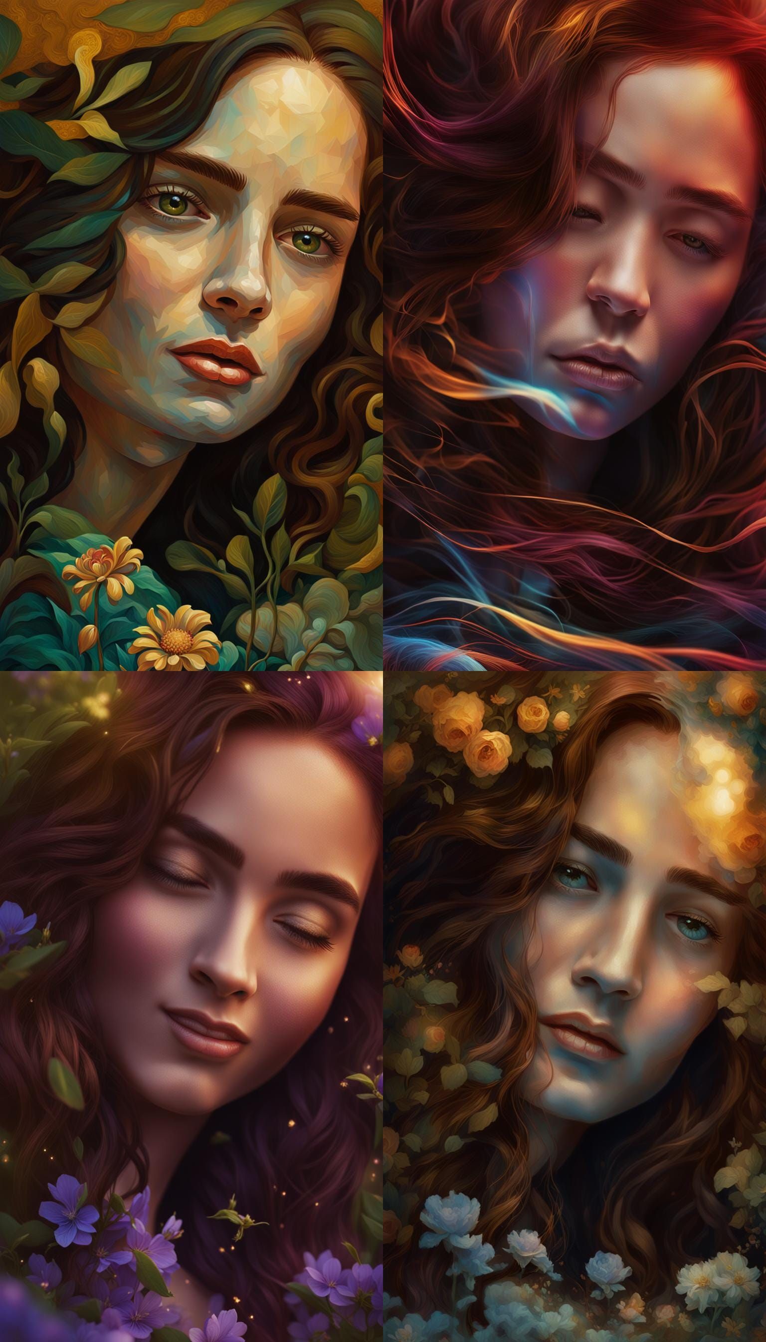 Intricate Portrait with Dynamic Lighting