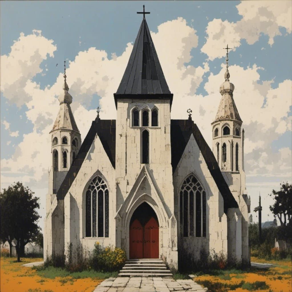 Square Framed Gothic Church