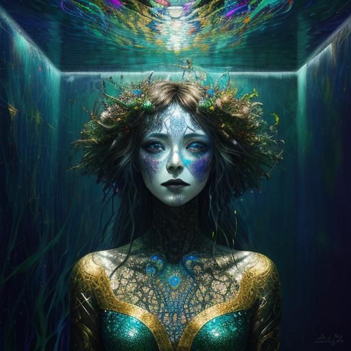 Surreal Dream: Shadows in Shimmering Abyss