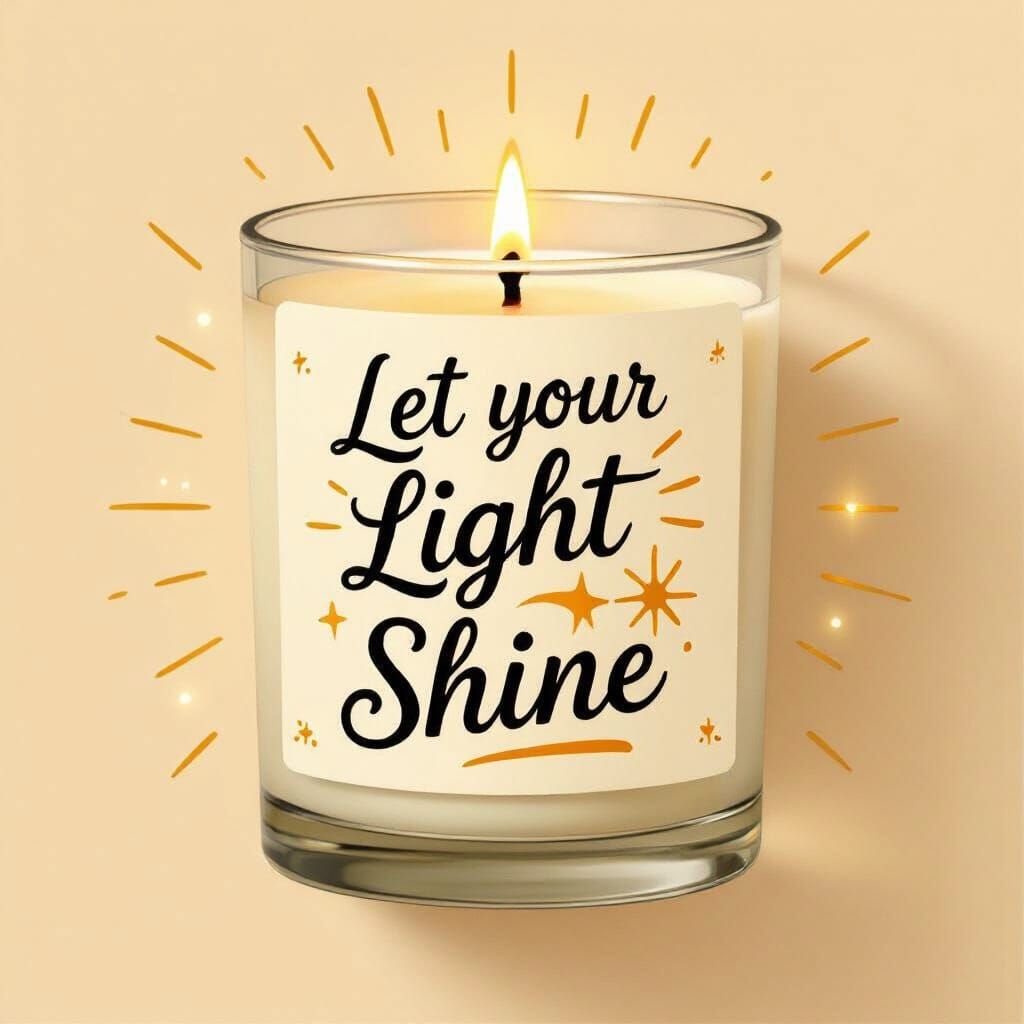 Elegant Candle Label Design: Let Your Light Shine