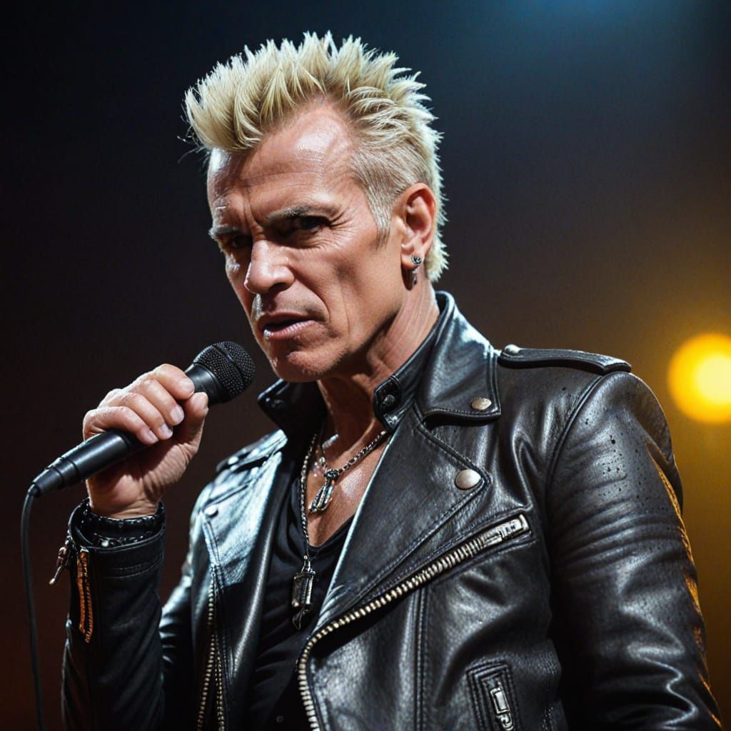 Iconic Rockstar Portrait in Concert Lighting