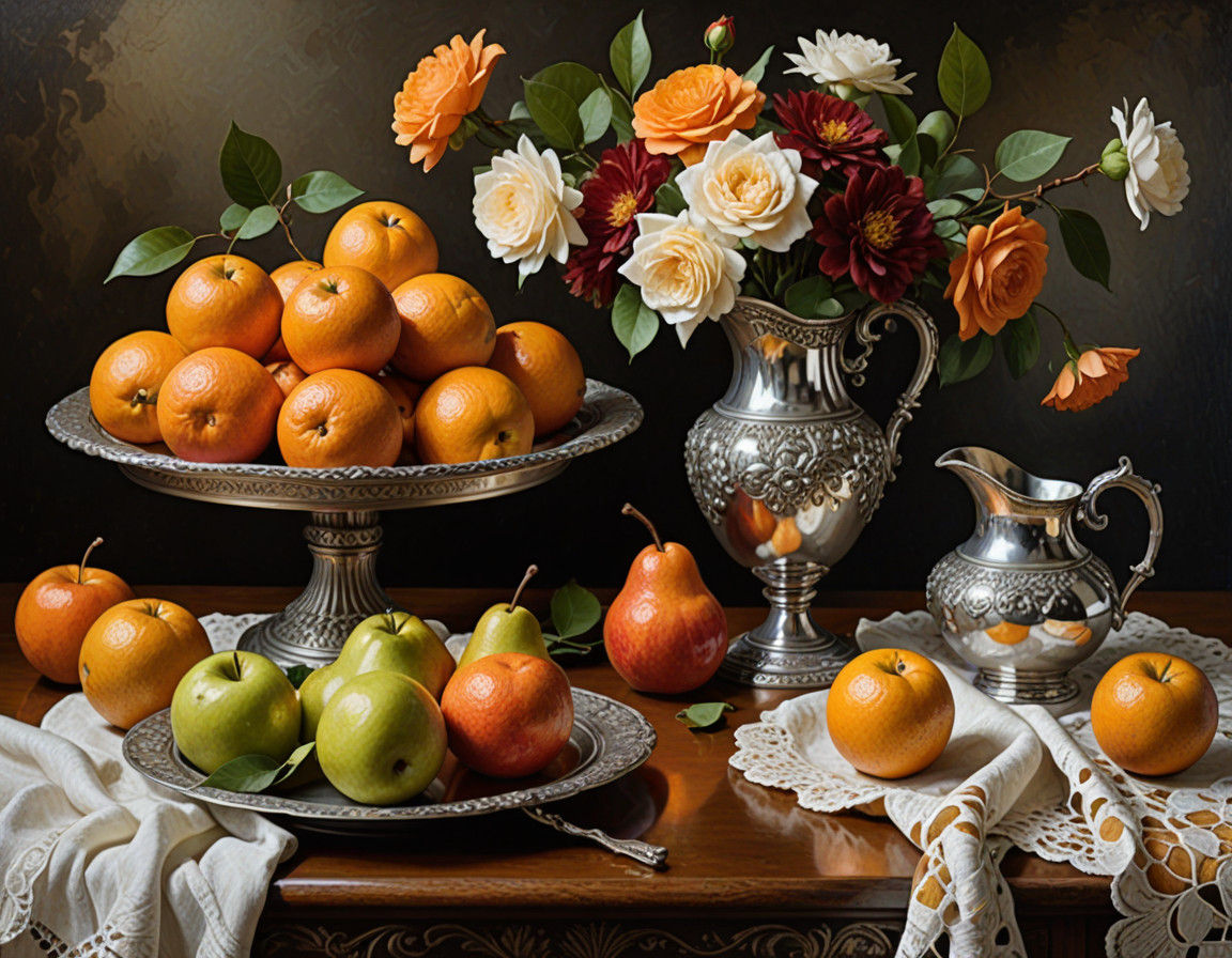 Traditional Still Life in Vibrant Colors