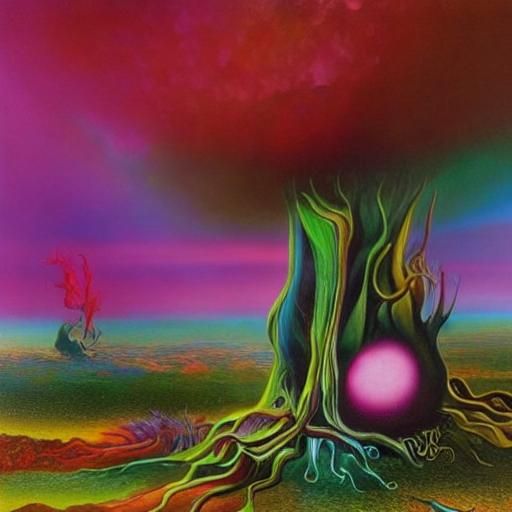 Surreal Glowing Creature in Mystical Forest