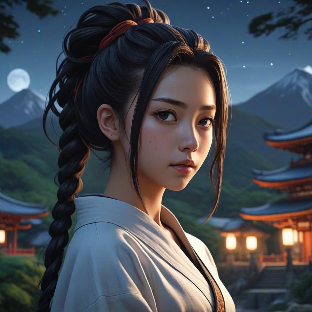 Dreaming Dreads Amidst Japanese Temple Landscapes in Photore...