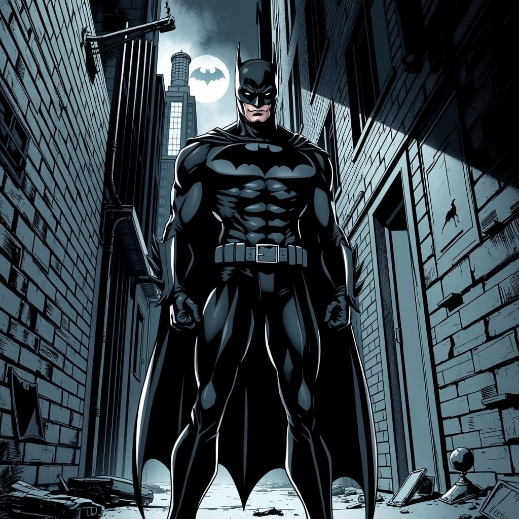 Batman in Comic Book Style