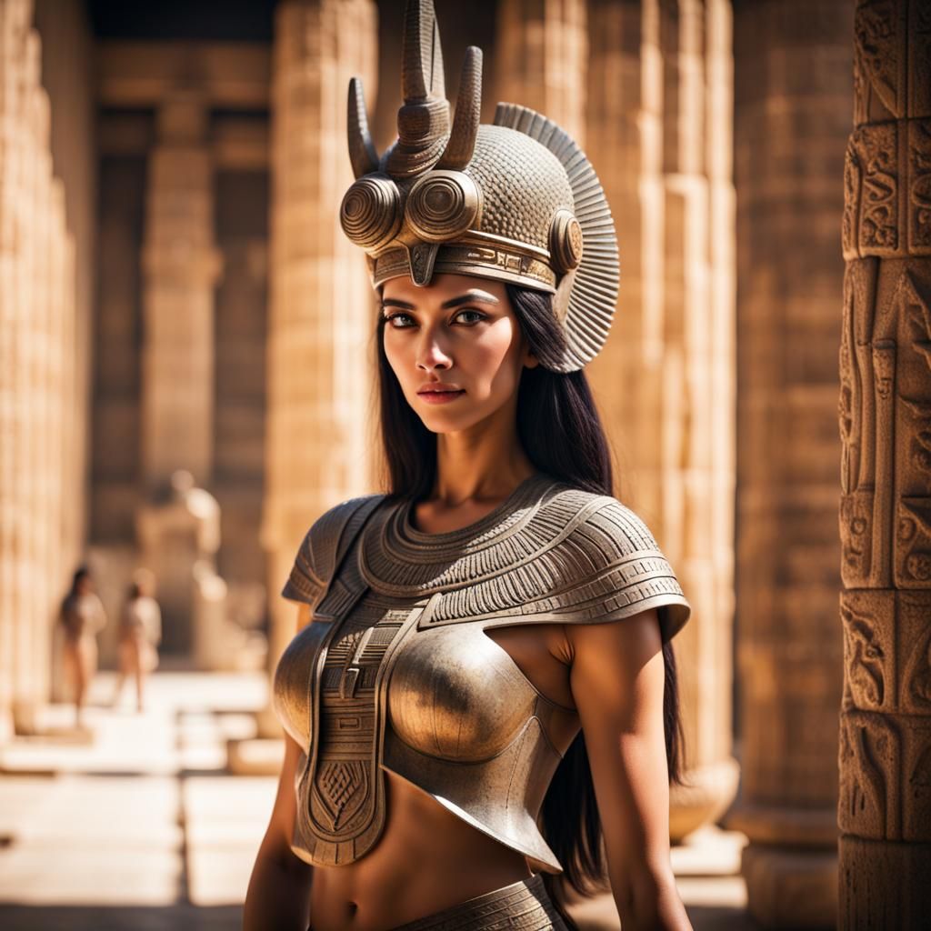 Woman Anunnaki in Sumerian temple