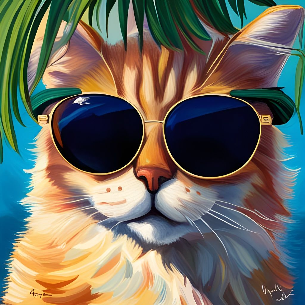 Cat in Sunglasses: Maldives Vacation, Wain Style