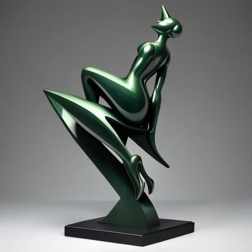 Surreal Sculpture in Archipenko Style, High Definition