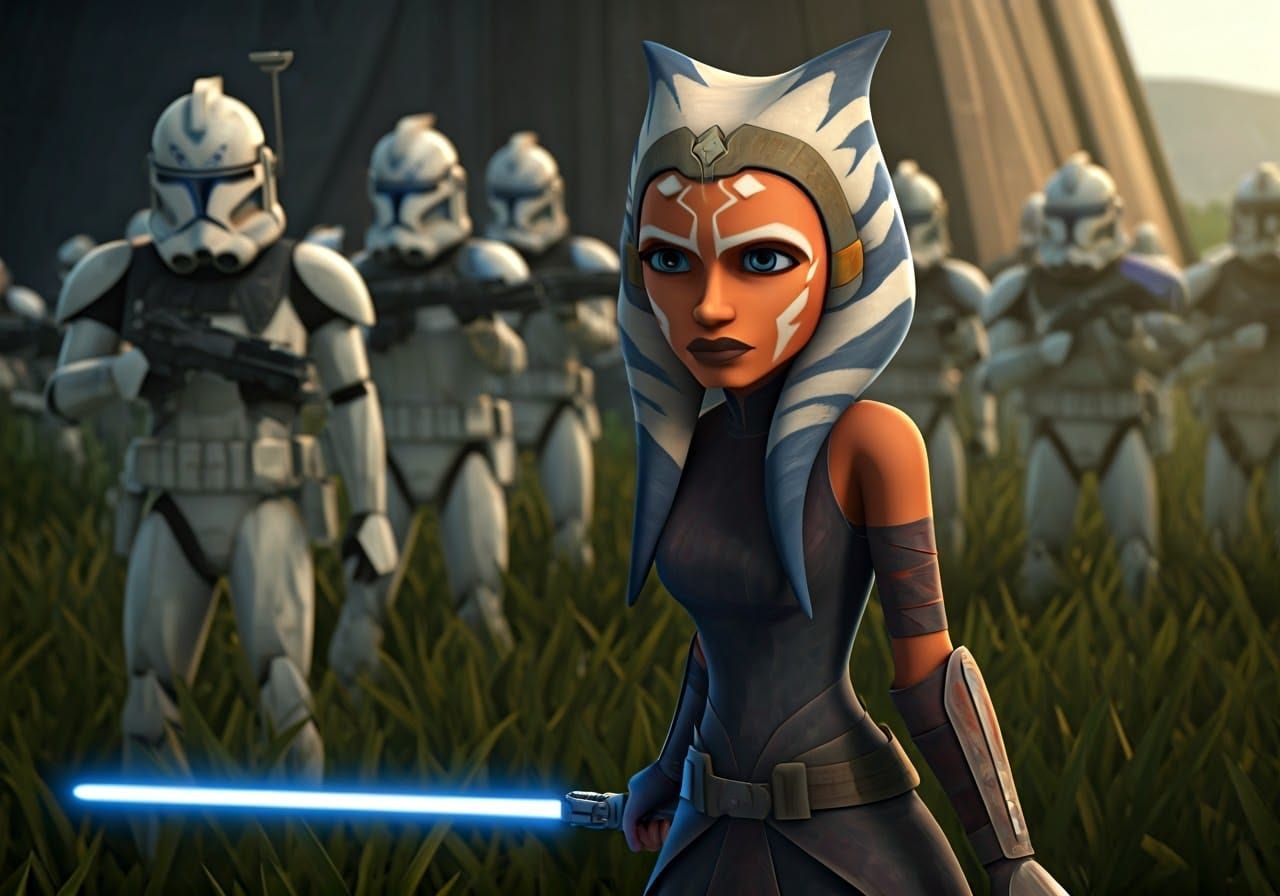 Ahsoka Tano Training in Genndy Tartakovsky Style