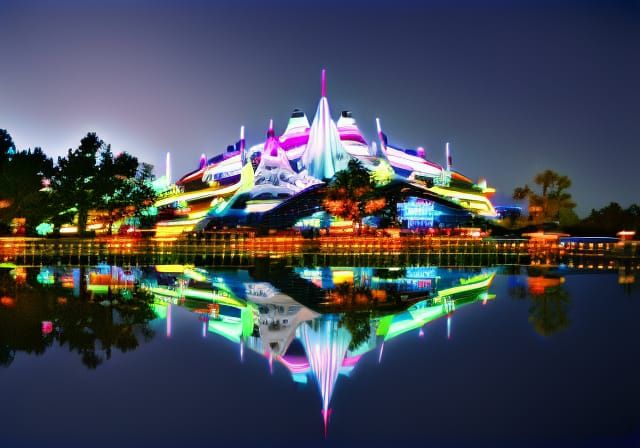 Space Mountain in Synth Chillwave Style