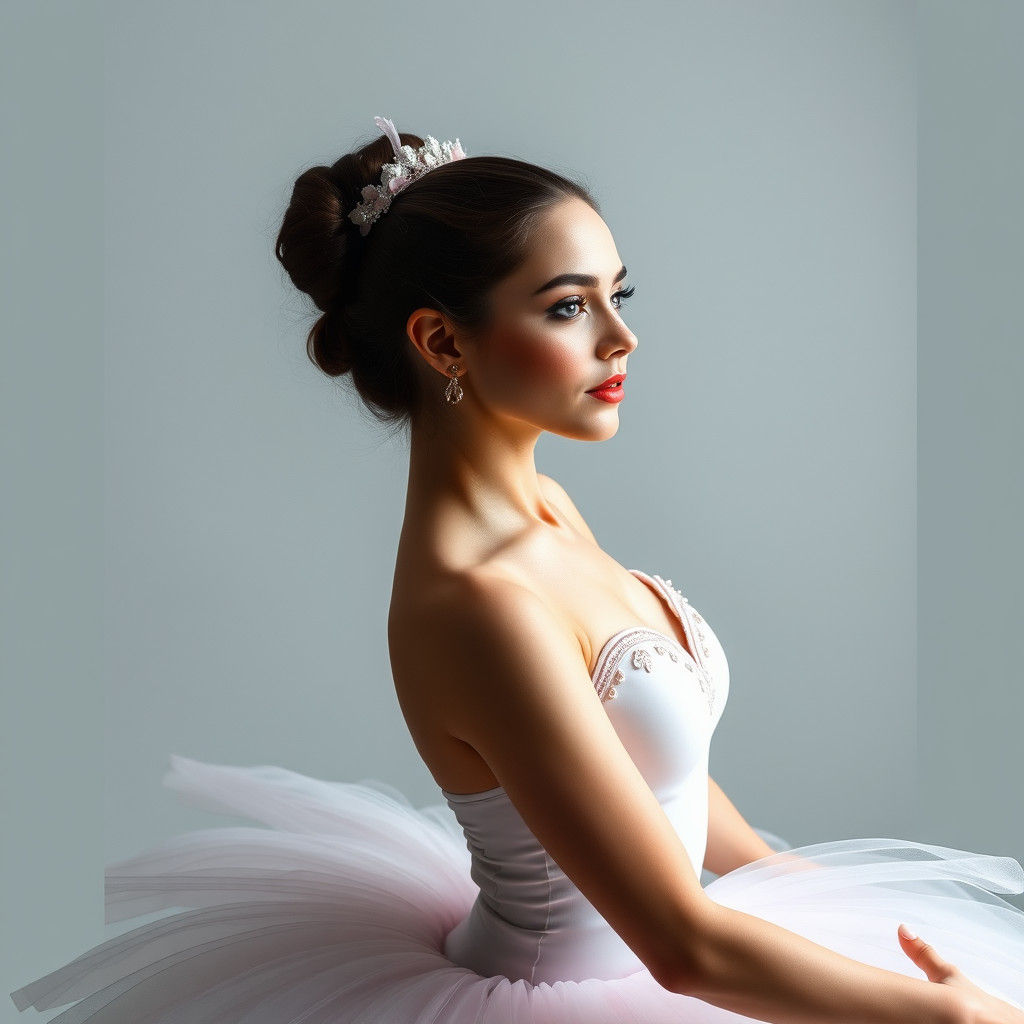 Ballerina in Tutu: A Vision of Perfect Form