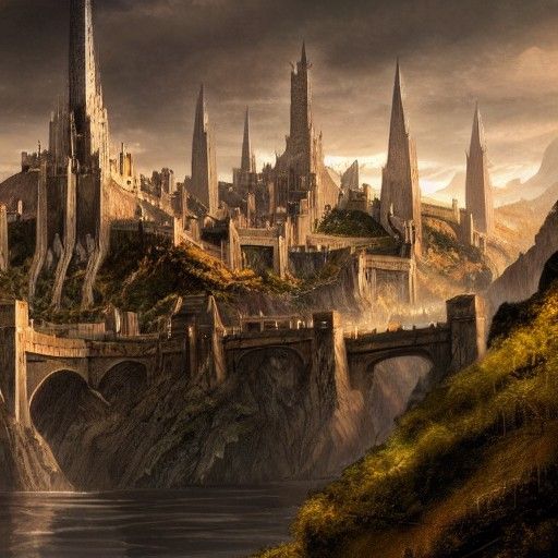 Lost Island Cityscape in Allan Lee Style