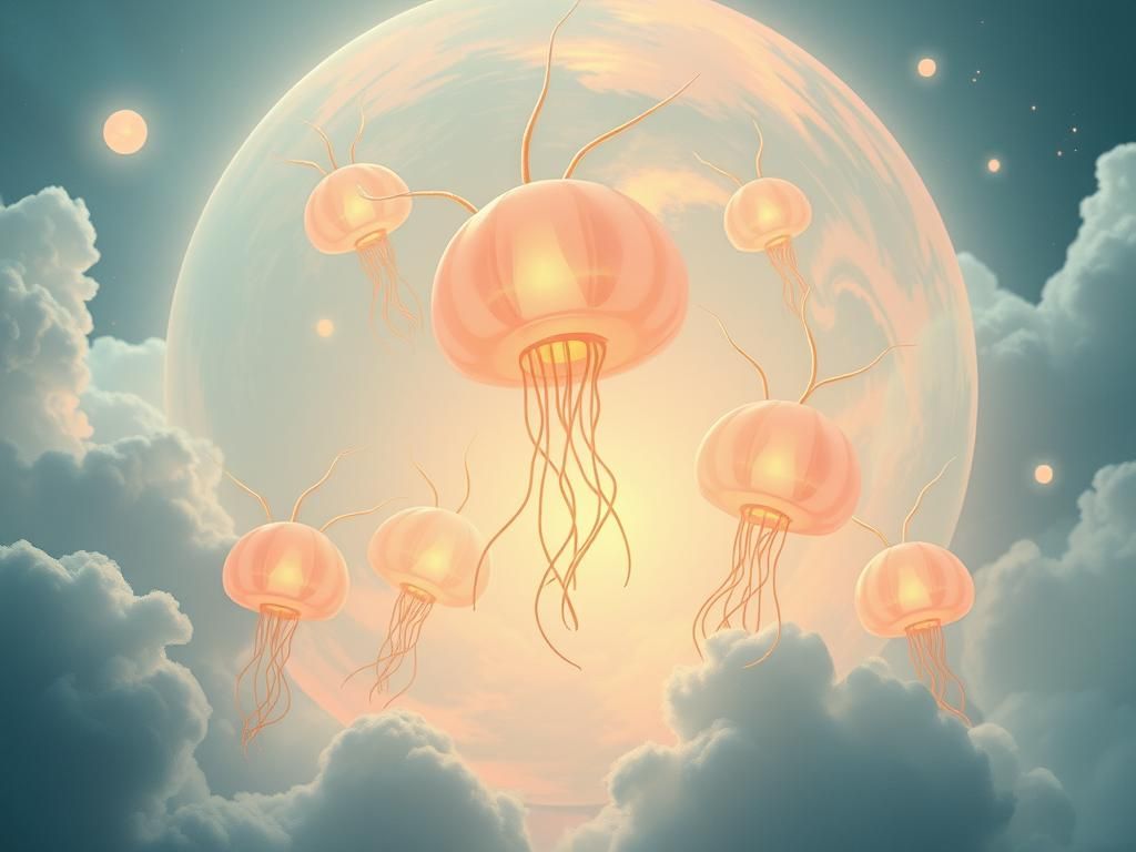 Floating Jellyfish in the Clouds