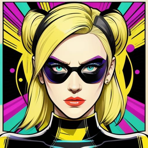 GTA Style Blonde Woman Screen Print Pop Art